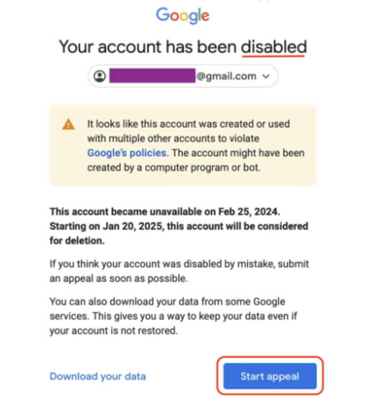 Computer Disabled Message Google Account Disabled: 8 Official Messages Explained and How to Fix ...
